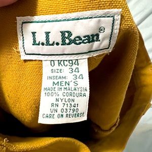 L.L. Bean 100% Cordura pants 34x34